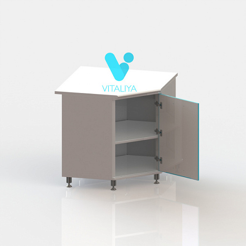 ВИТАЛИЯ ТУ — Медицинская угловая тумба на хромированных ножках