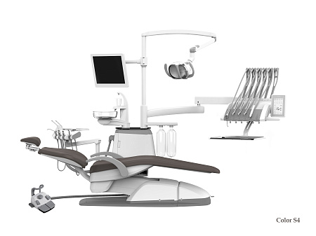 SILVERFOX 8000C-SRS0 Classic – Стоматологическая установка с верхней подачей и мягкой обивкой