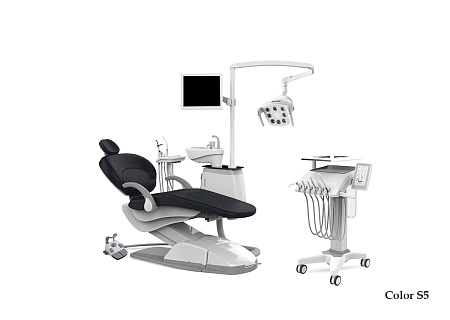 SILVERFOX 8000B SMS0 – Стоматологическая установка с подкатным блоком врача и с мягкой обивкой