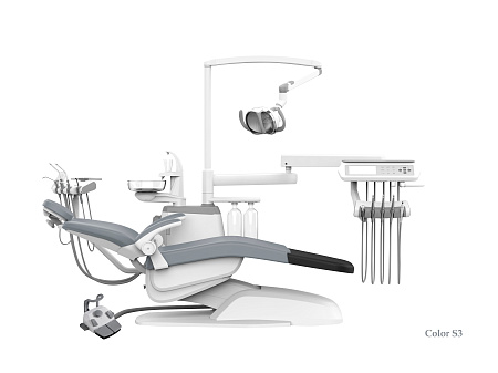 SILVERFOX 8000B-CRS0 Basic – Стоматологическая установка с нижней подачей и мягкой обивкой