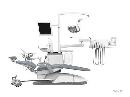 SILVERFOX 8000C-SRS0 Classic – Стоматологическая установка с нижней подачей и мягкой обивкой