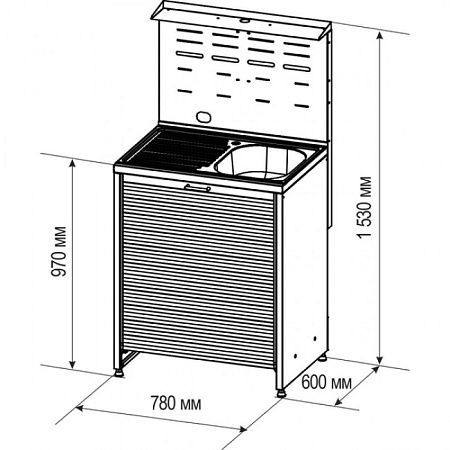 Аверон СУЛ 9.1 МОЙКА - стол универсальный лабораторный